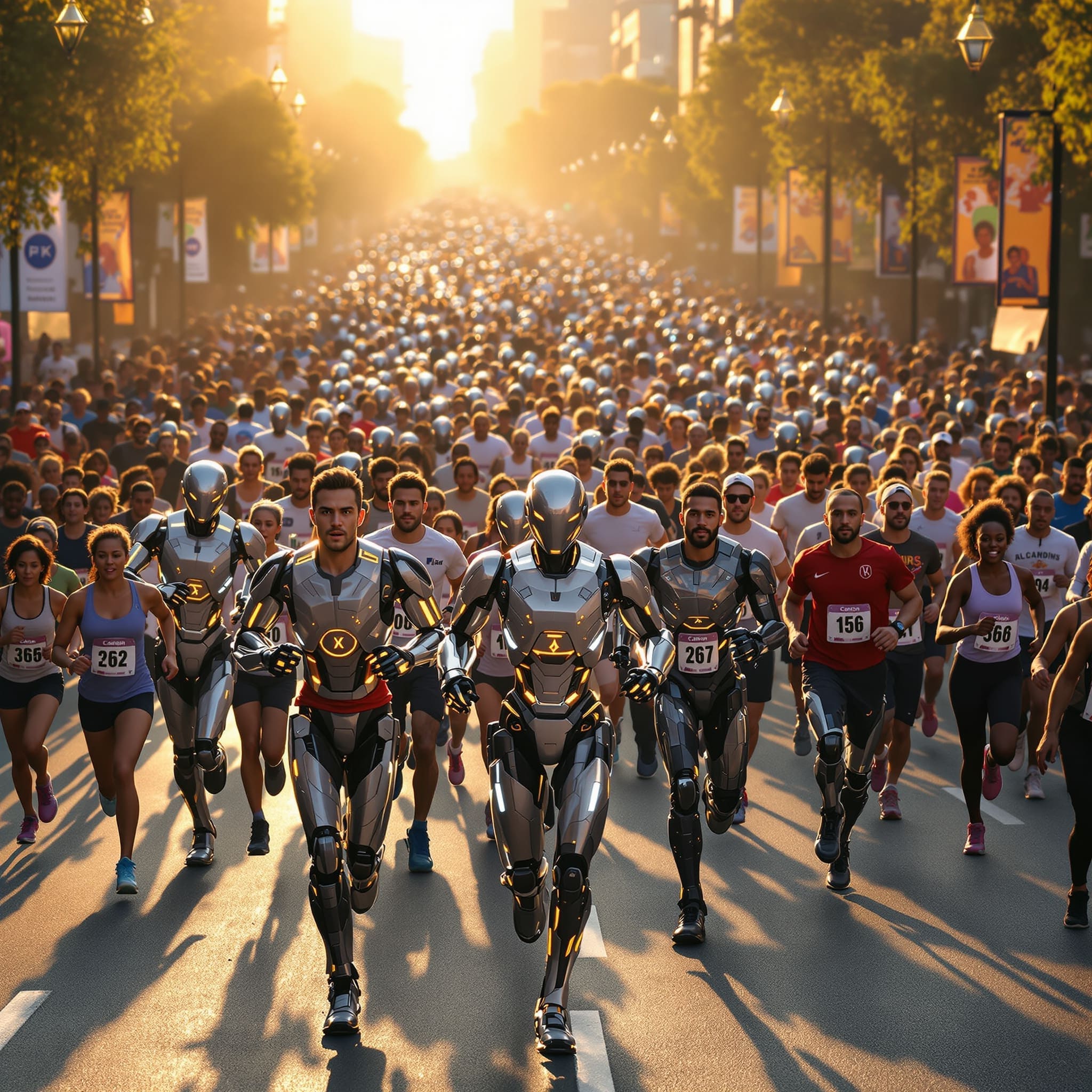 Závod mezi roboty a lidmi: Kdo byl vítězem v čínském půlmaratonu?
