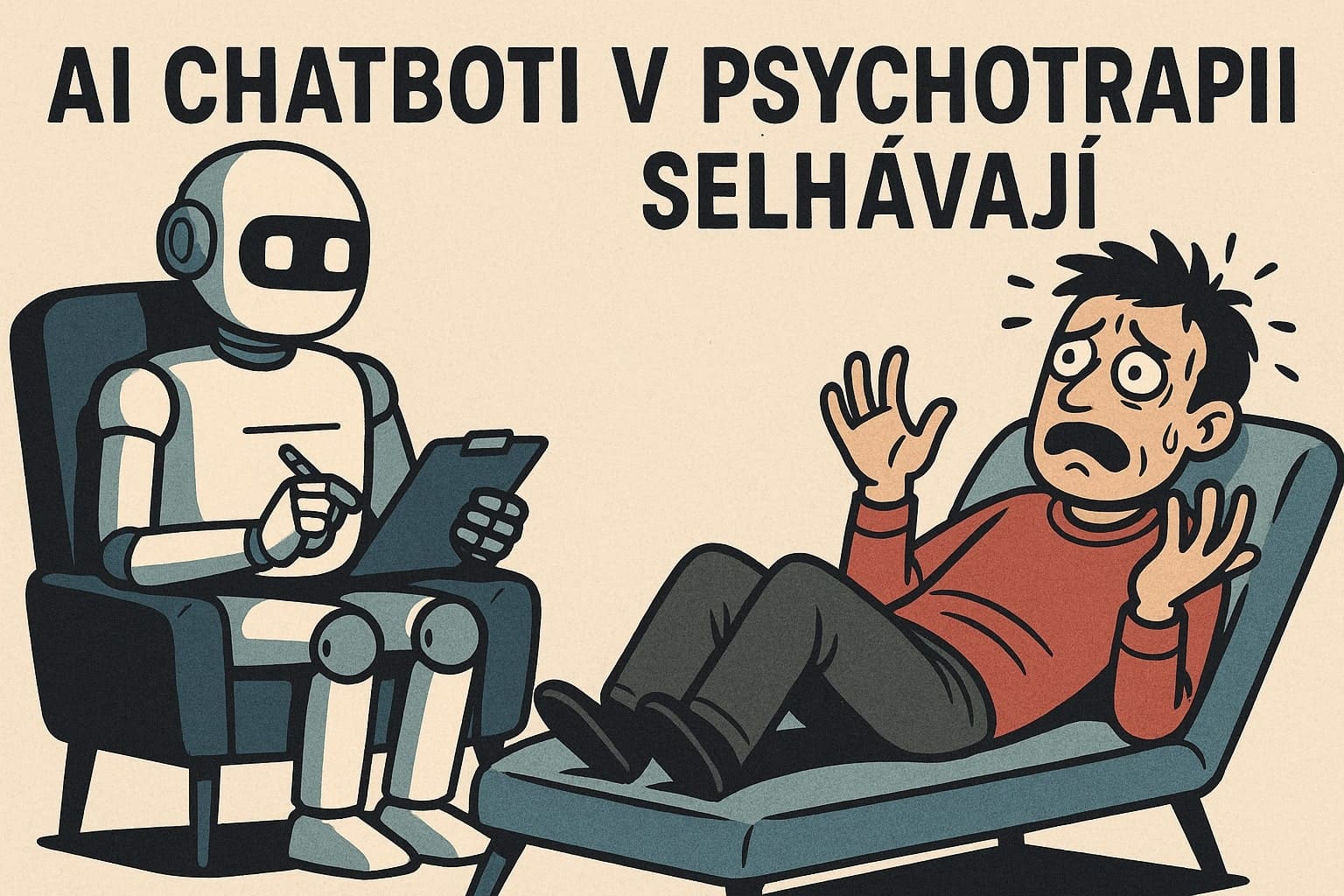 AI chatboti v psychoterapii selhávají v krizových situacích podle nové Stanfordské studie