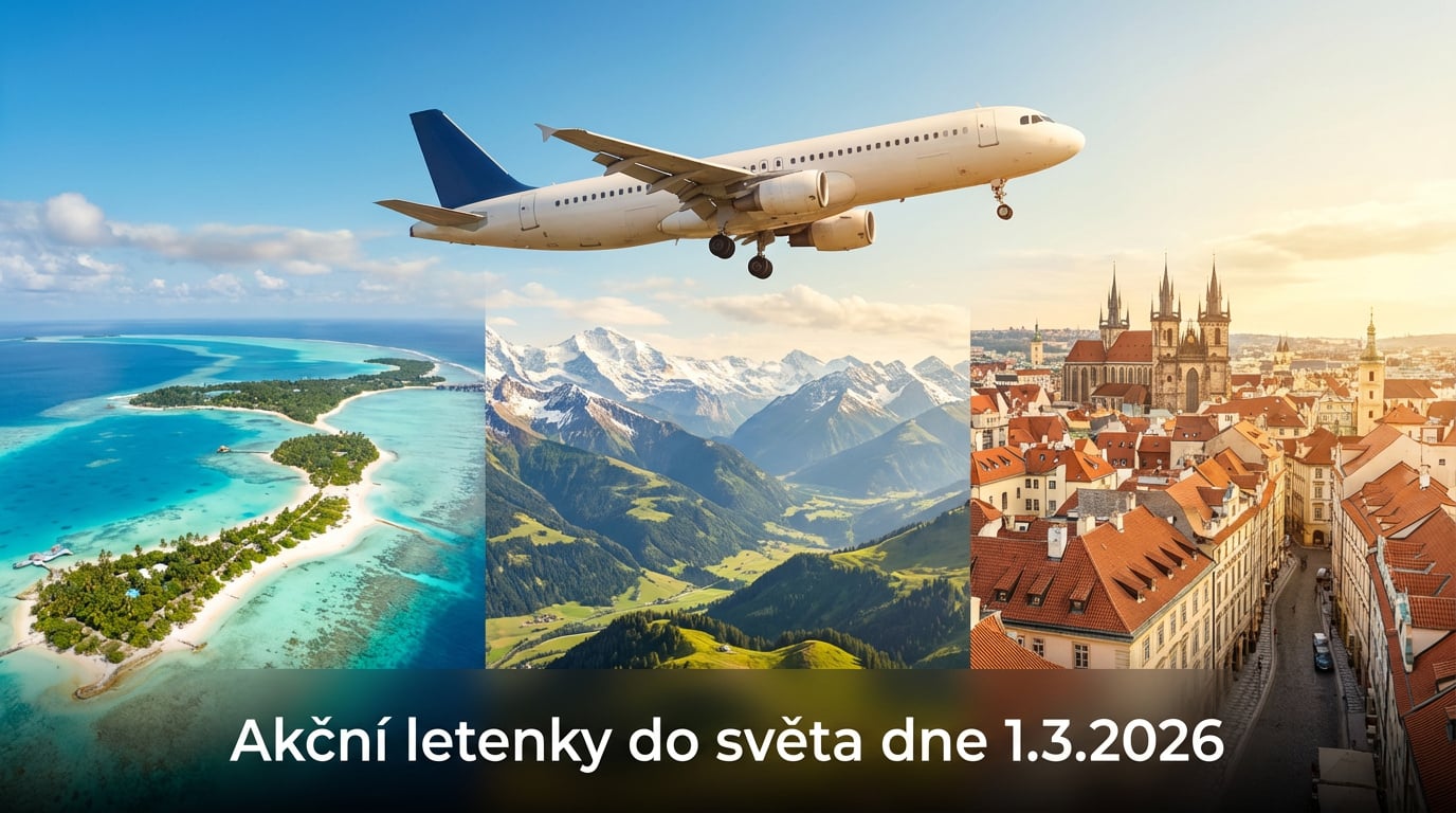 Akční letenky 1.3.2026: 617 důvodů sbalit batoh a vyrazit do světa ✈️🌍
