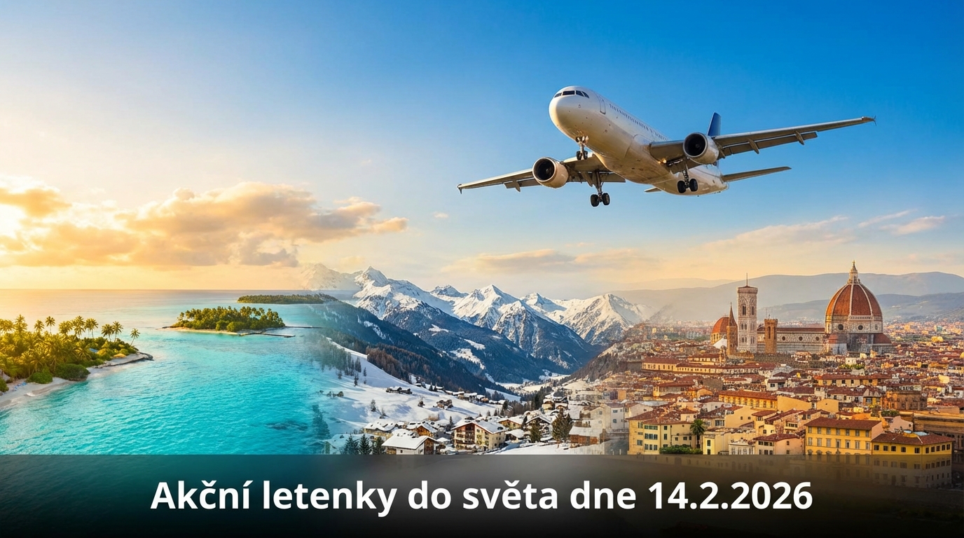Akční letenky 14.2.2026: 656 důvodů sbalit kufr a vyrazit za dobrodružstvím ✈️🌍
