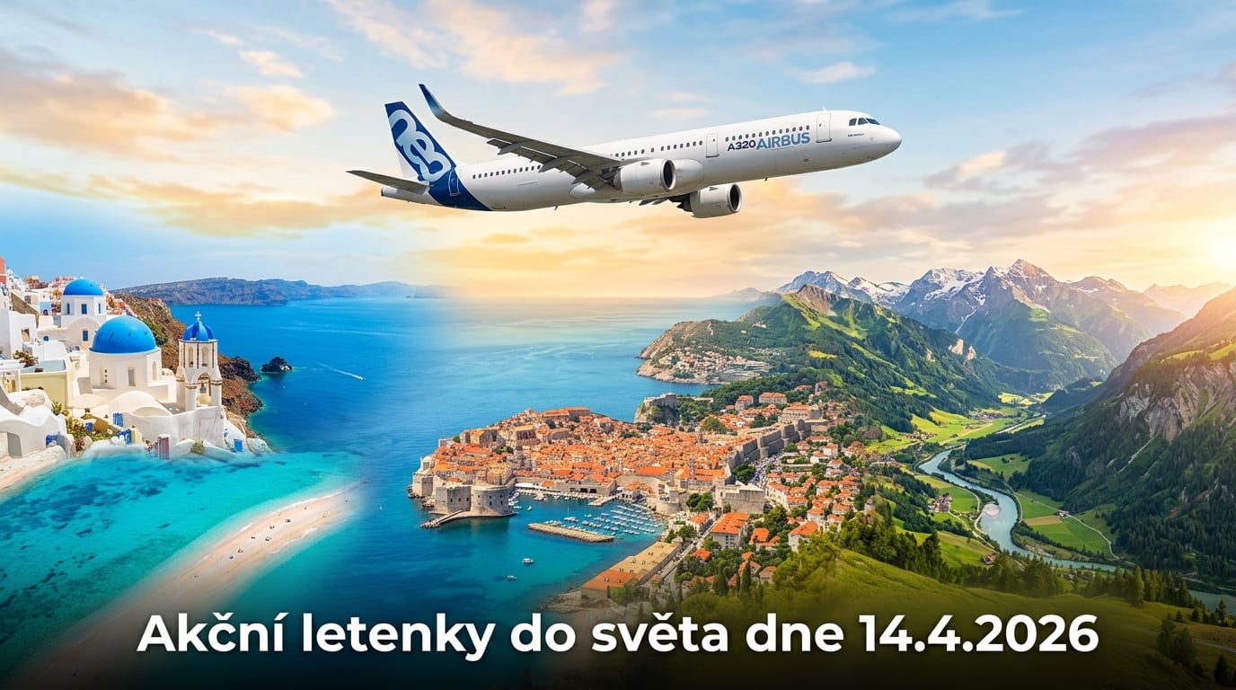 Akční letenky 14.4.2026: 563 tipů, jak levně do světa ✈️