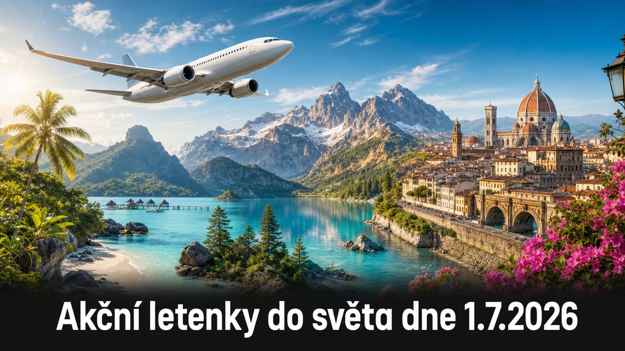 🔥 Akční letenky 1.7.2026: Levné letenky po Evropě i dál od 900 Kč!