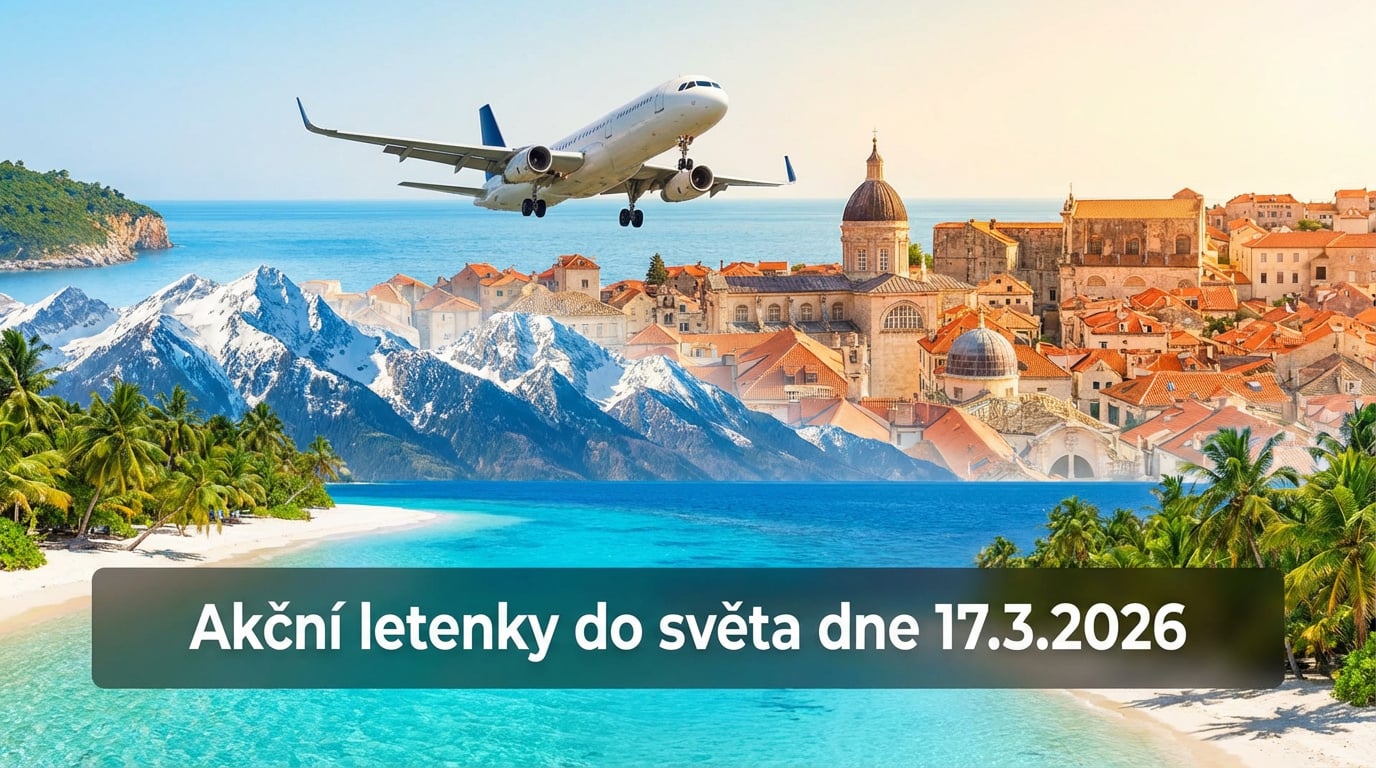 Akční letenky 17.3.2026: 592 tipů, jak letět levně po Evropě i dál ✈️