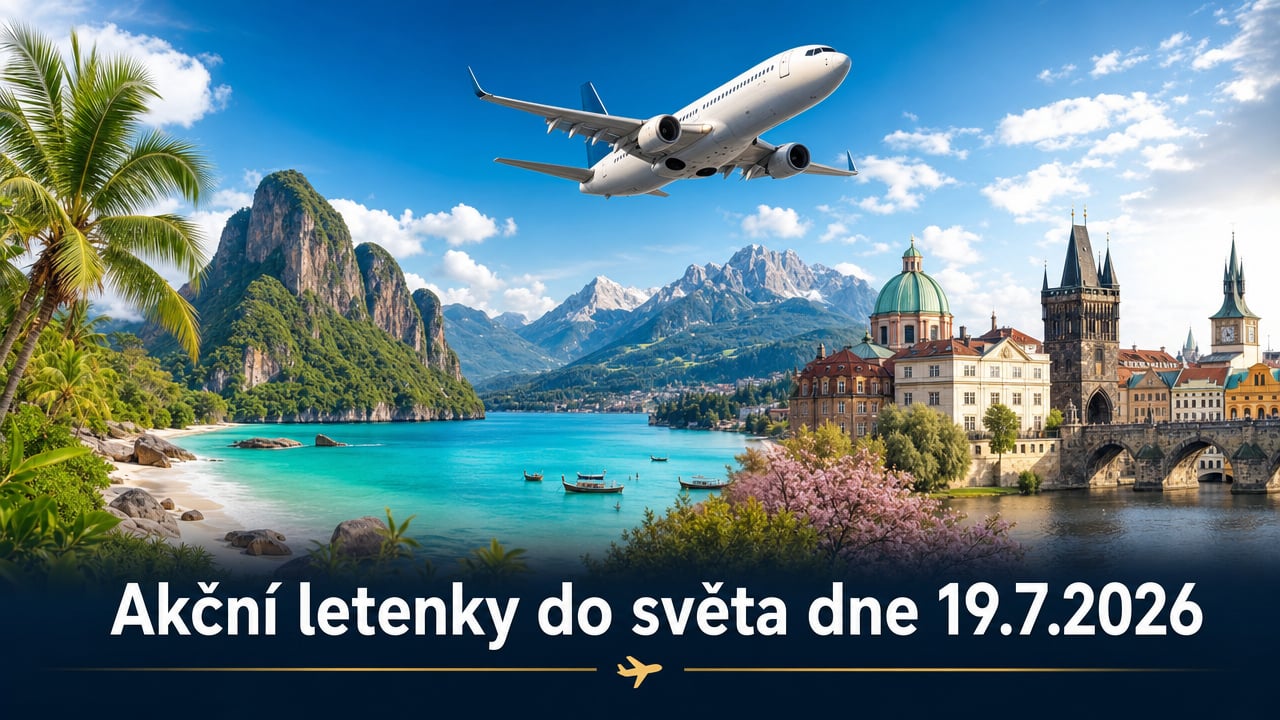 🔥 Akční letenky 19.7.2026: 622 tipů, jak letět po Evropě i dál za pár korun