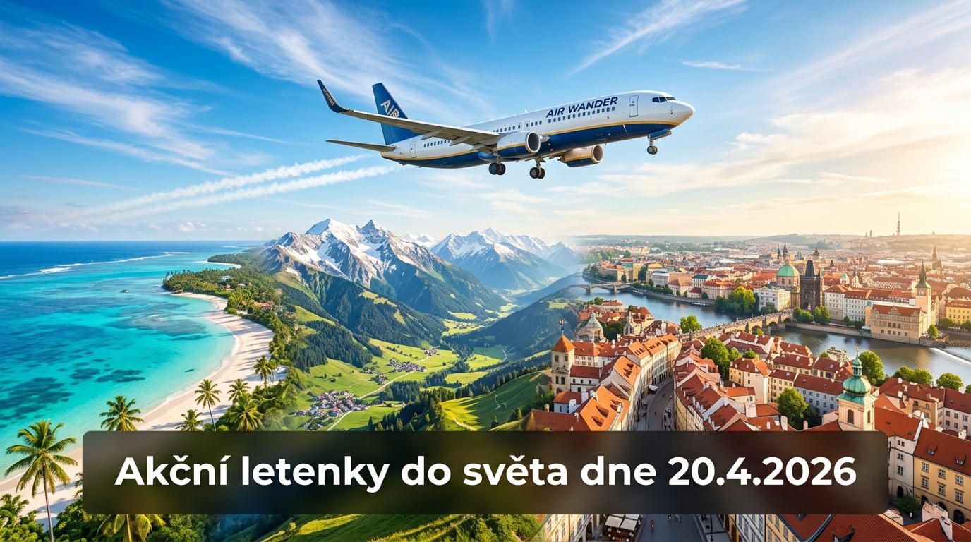 Akční letenky 20.4.2026: 580 důvodů vyrazit do světa už teď ✈️