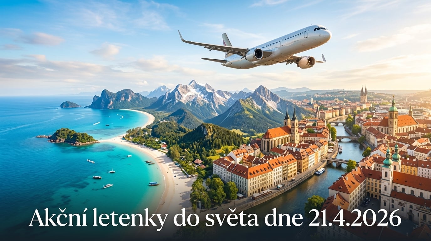 Akční letenky 21.4.2026: 577 tipů, jak levně do světa ✈️