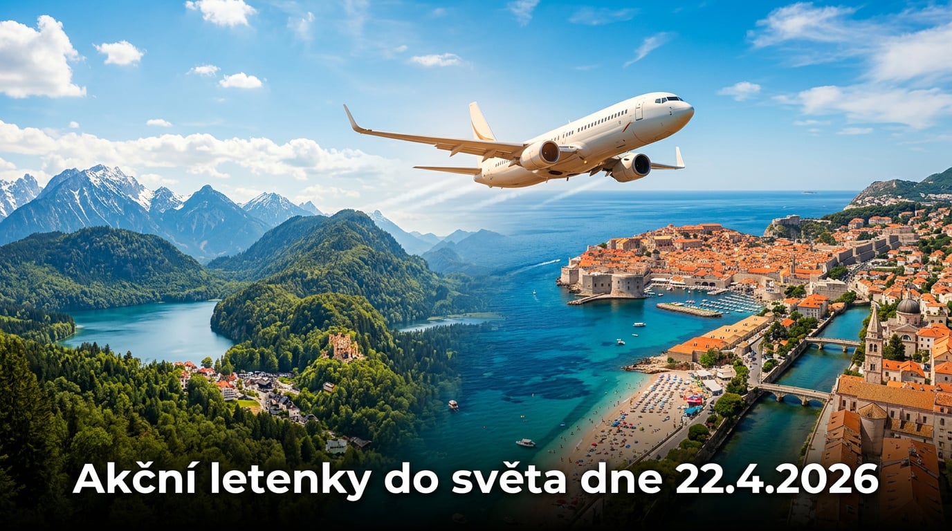 Akční letenky 22.4.2026: Levné letenky po Evropě i dál už od 993 Kč!