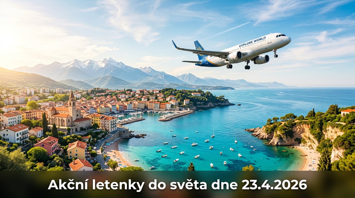 🔥 Akční letenky 23.4.2026: 576 tipů, jak levně do světa už od 993 Kč!