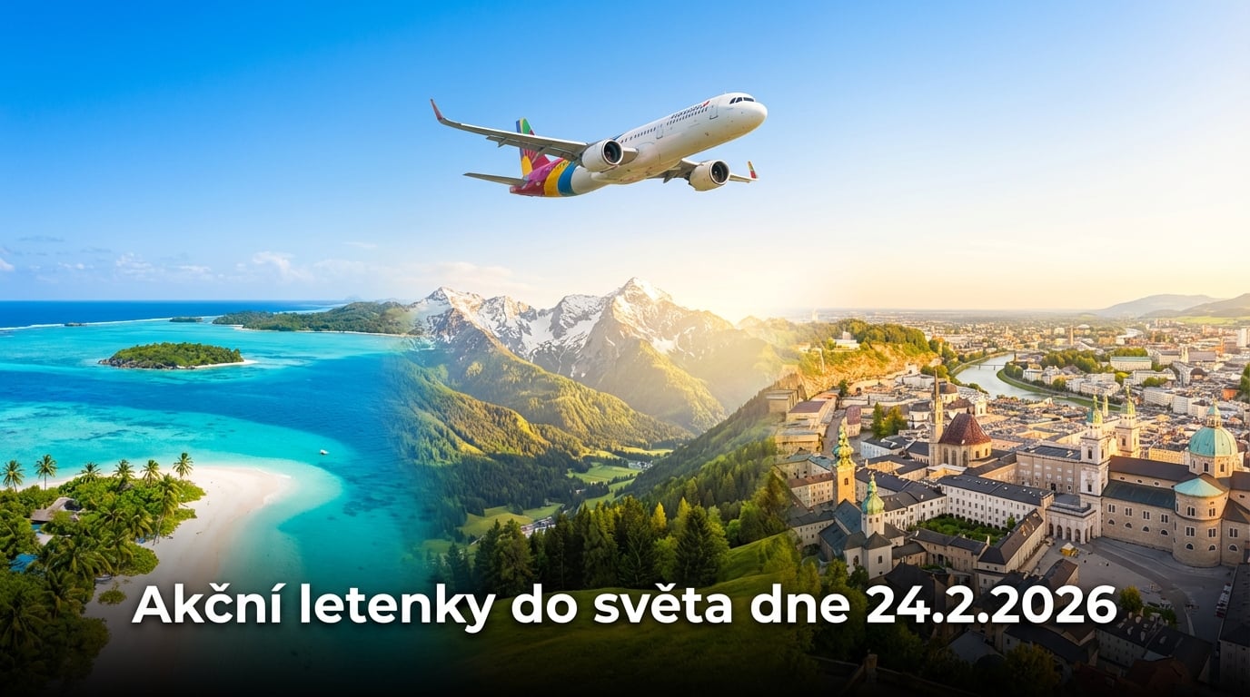 Akční letenky 24.2.2026: 633 důvodů, proč si zabalit kufr a vyrazit do světa ✈️🌍