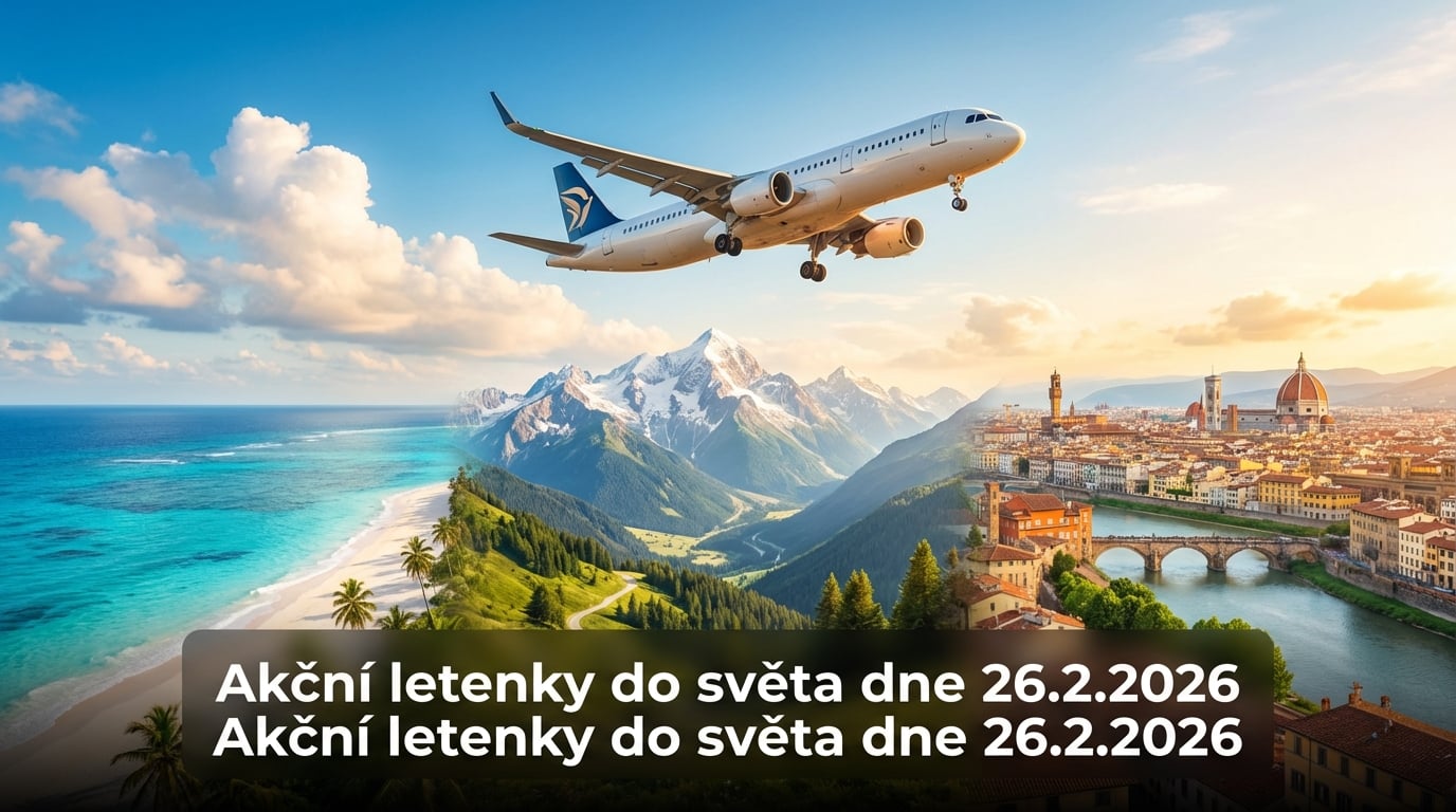Akční letenky 26.2.2026: 633 důvodů sbalit kufr a vyrazit do světa už teď! ✈️🌍