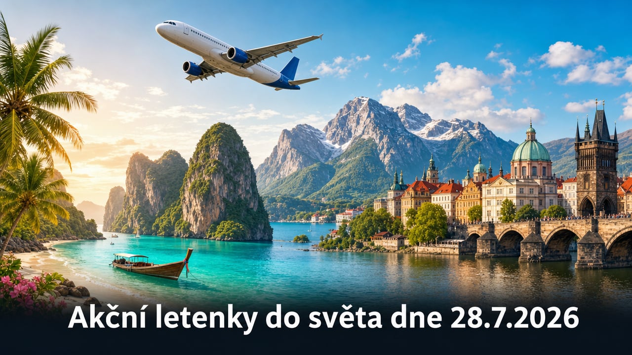 🔥 Akční letenky 28.7.2026: 635 tipů, jak letět po Evropě i dál za pár stovek!