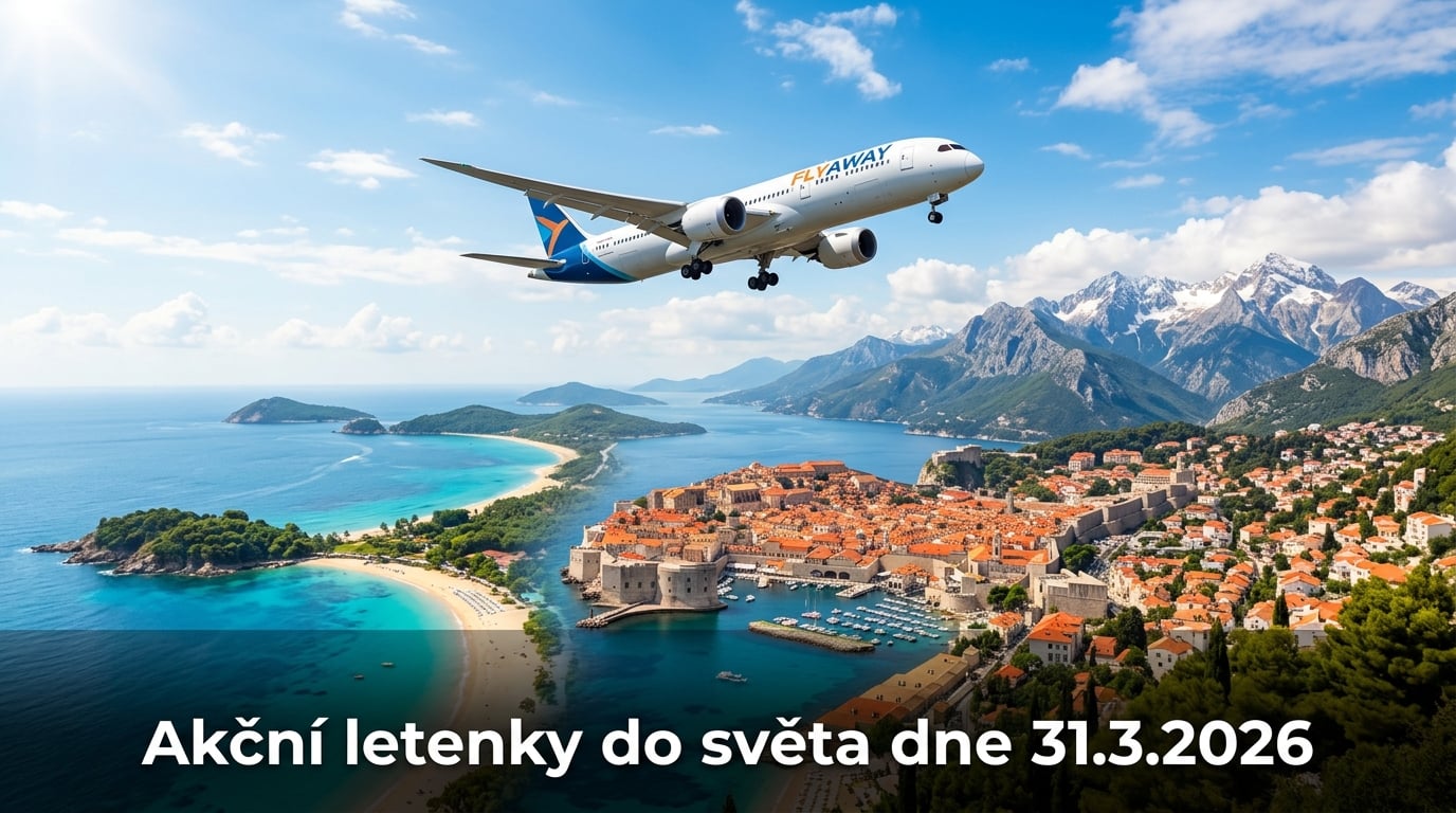 Akční letenky 31.3.2026: Levné úniky do Evropy i exotiky od pár stovek ✈️🌍
