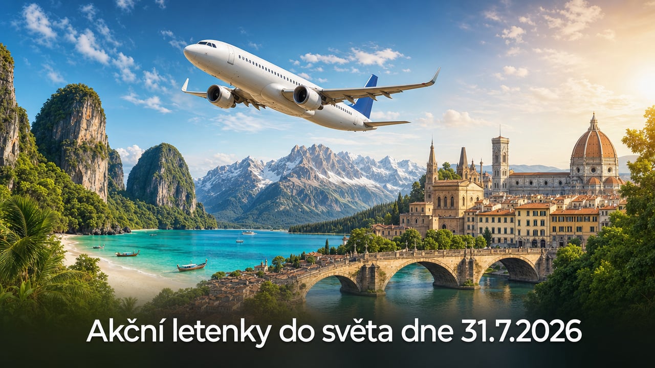 🔥 Akční letenky 31.7.2026: 624 důvodů sbalit kufry a letět za dobrodružstvím