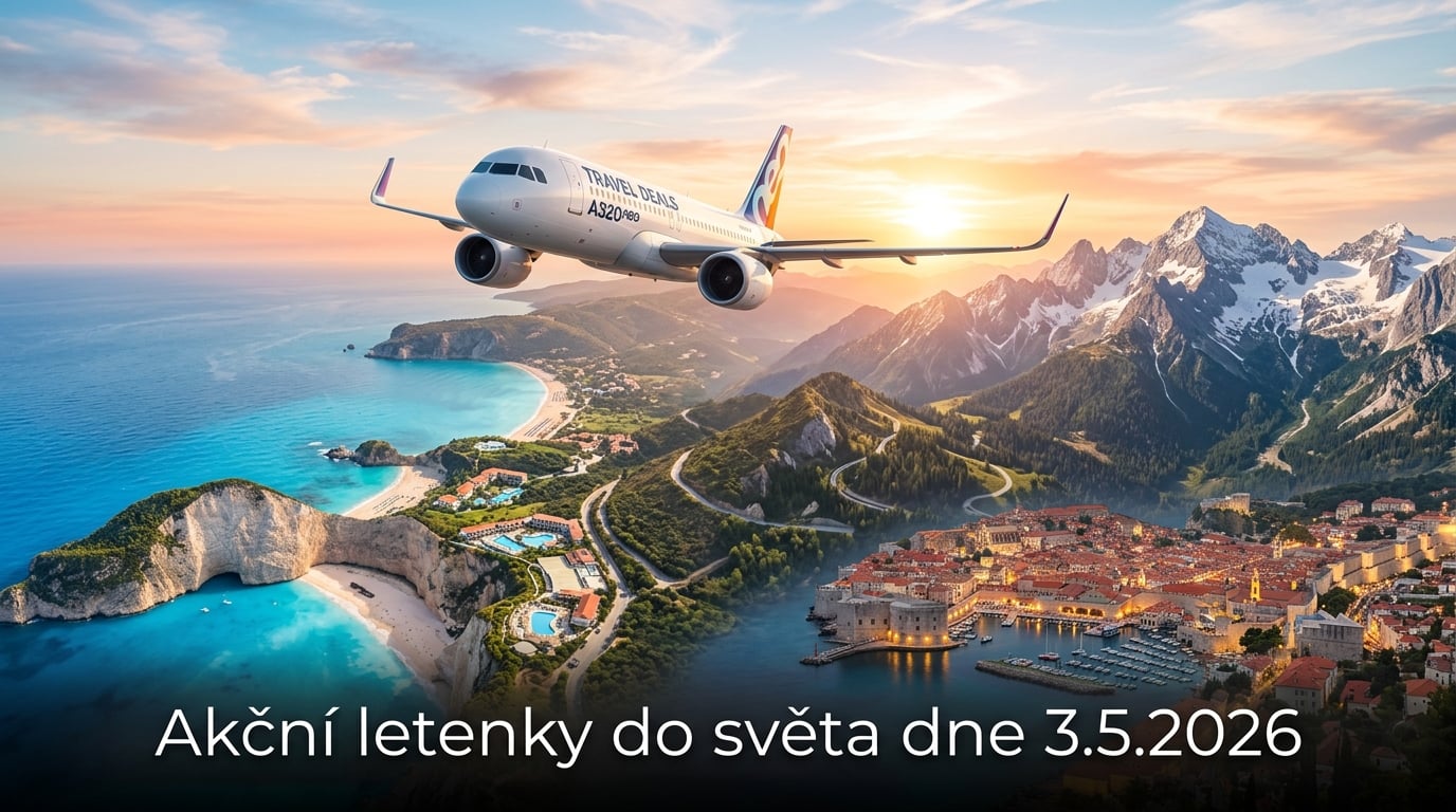 🔥 Akční letenky 3.5.2026: 553 tipů, jak levně do světa z Prahy, Vídně i Bratislavy