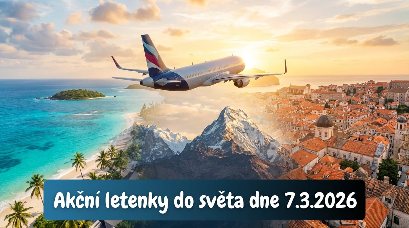 Akční letenky 7.3.2026: 600+ tipů na levné letenky z Prahy, Vídně i Bratislavy