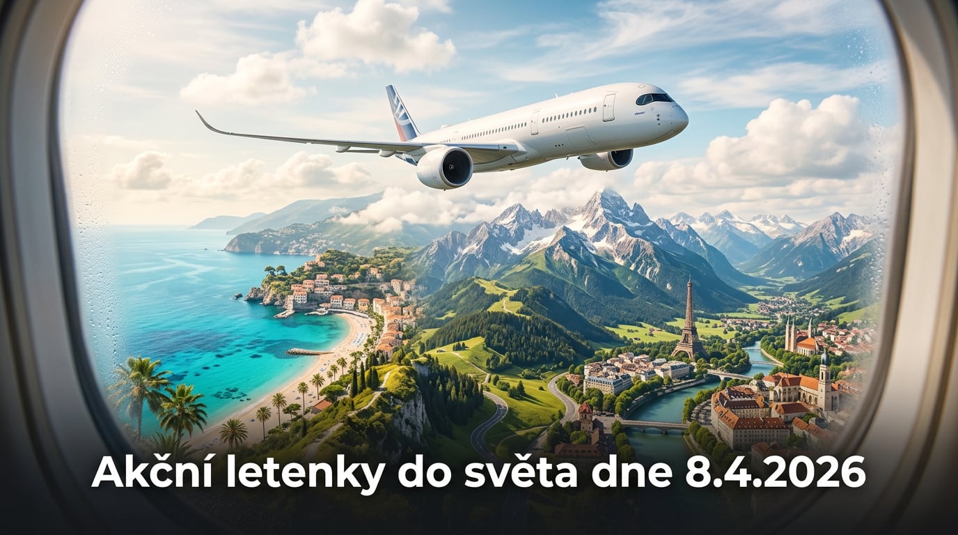 Akční letenky 8.4.2026: 526 důvodů sbalit batoh a vyrazit do světa ✈️