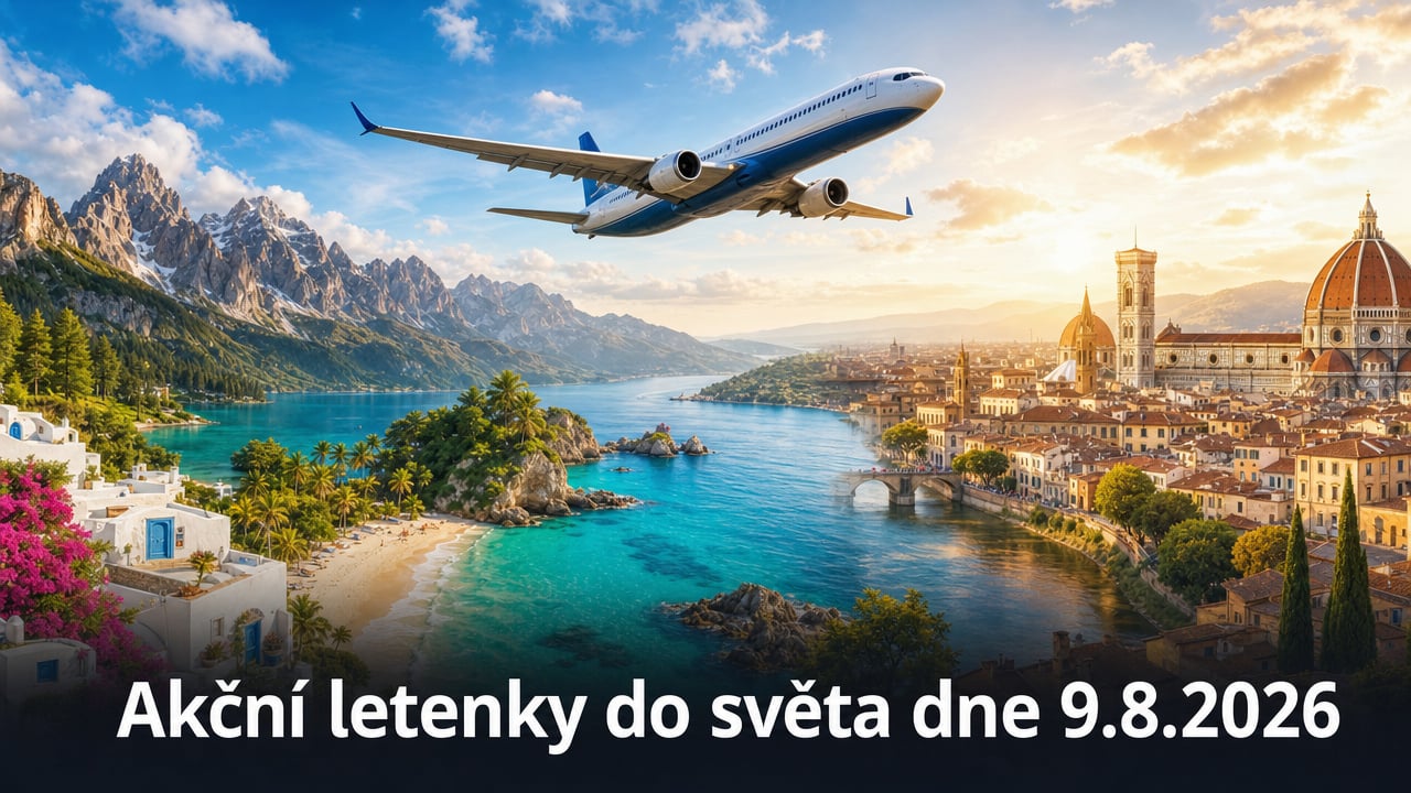 Akční letenky 9.8.2026: 648 důvodů sbalit batoh a vyrazit do světa ✈️