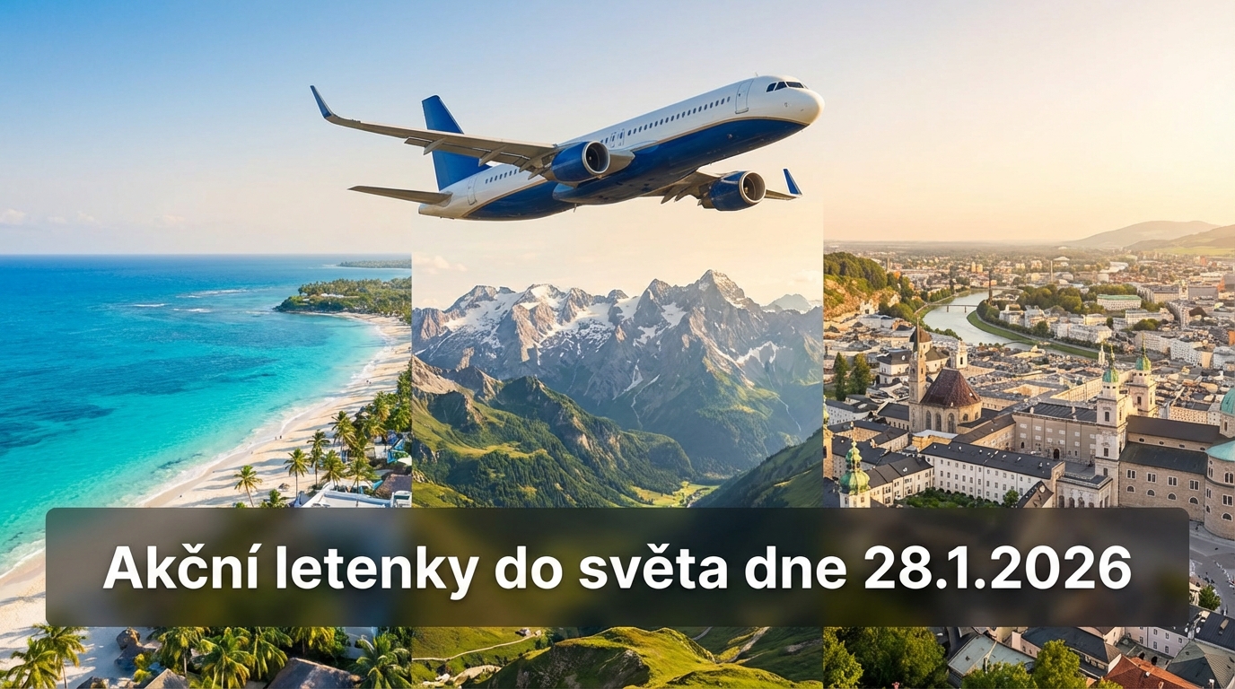 🔥 Akční letenky a levné cestování po Evropě i dál (28.1.2026) – 678 tipů, kam vyrazit hned teď!