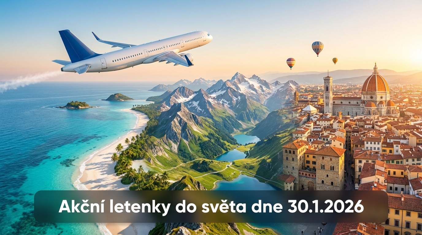 🔥 Akční letenky a levné letenky po celé Evropě – přehled TOP nabídek (30.1.2026)