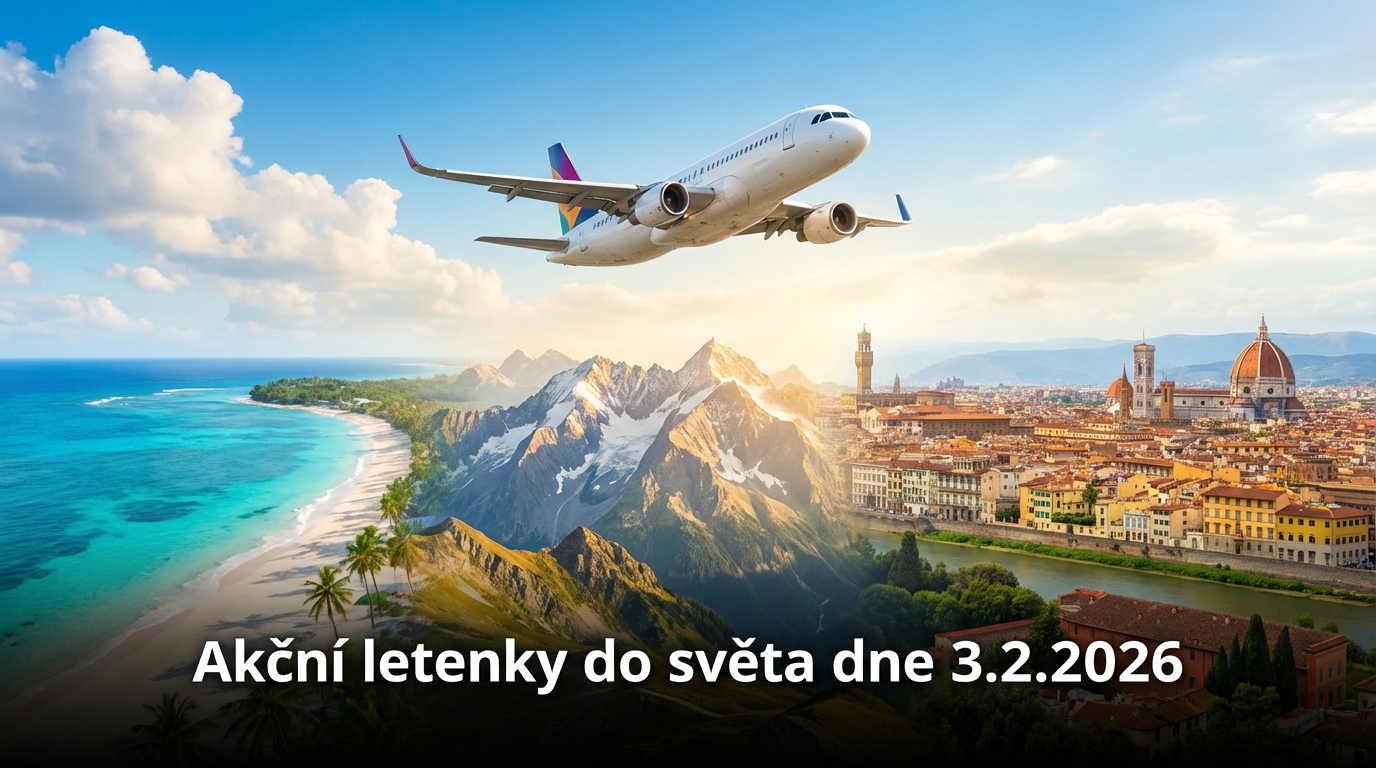 ✈️ Akční letenky a levné lety po celé Evropě i dál – přehled nejlepších nabídek (3.2.2026)