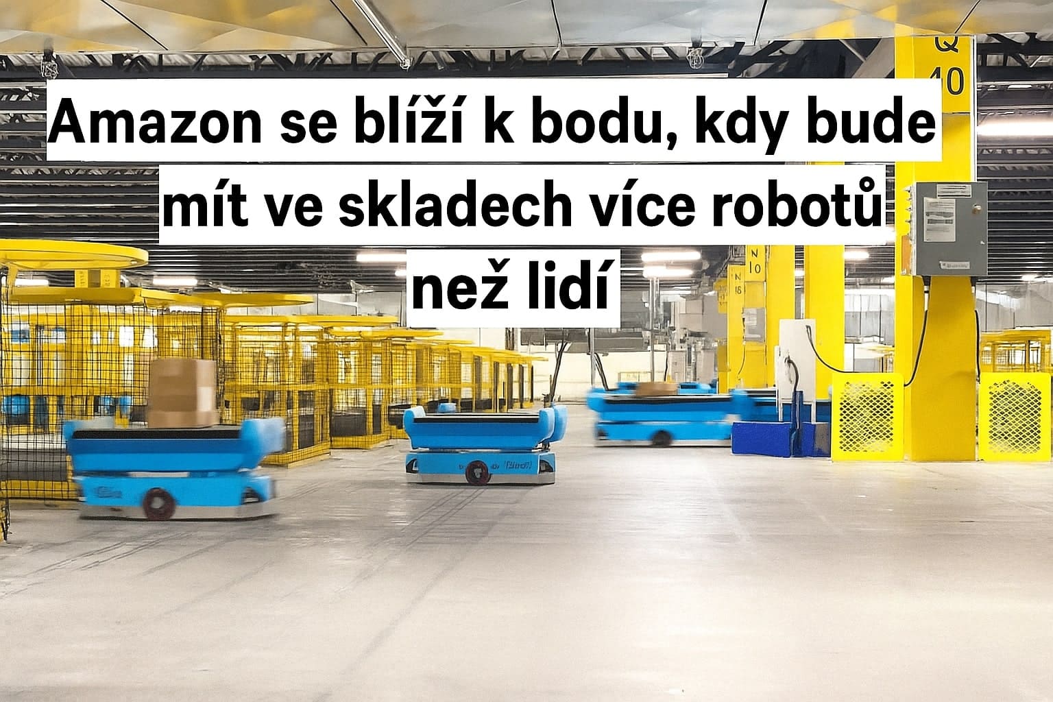 Amazon se blíží k bodu, kdy bude mít ve skladech více robotů než lidí