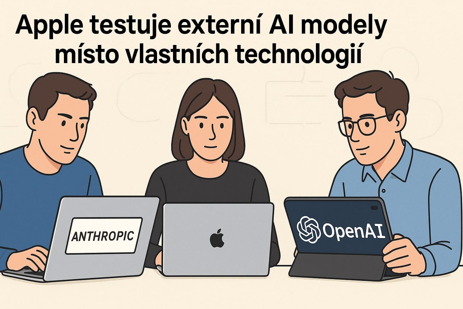 Apple testuje externí AI modely místo vlastních technologií