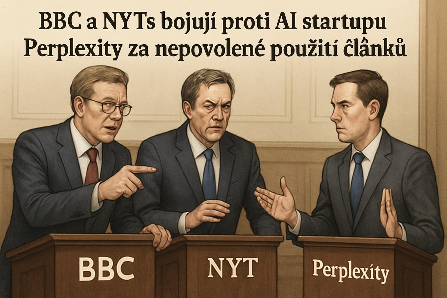 BBC a New York Times bojují proti AI startupu Perplexity za nepovolené použití článků