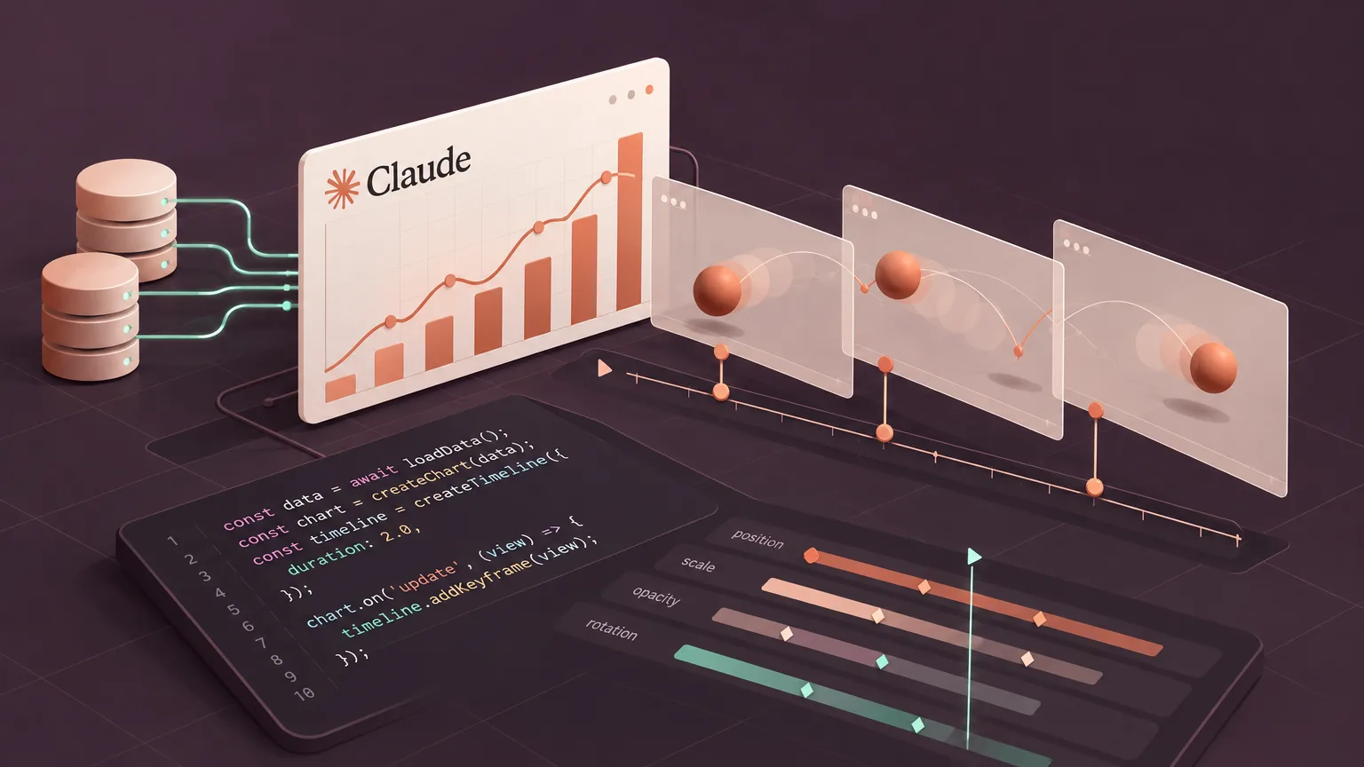 Claude získává živé datové dashboardy a animace upravitelné v kódu