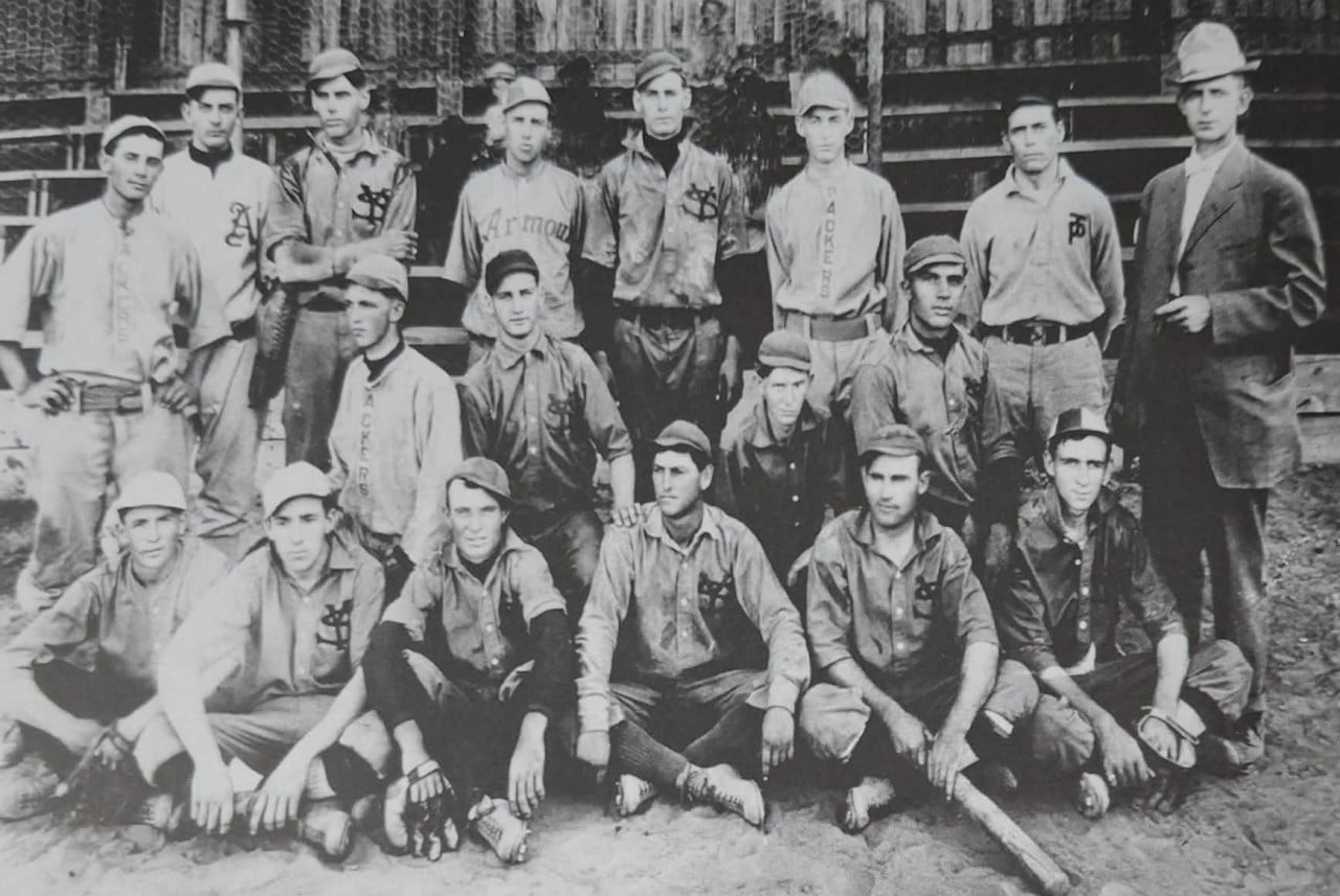Členové baseballového týmu Fort Worth Stockyards.