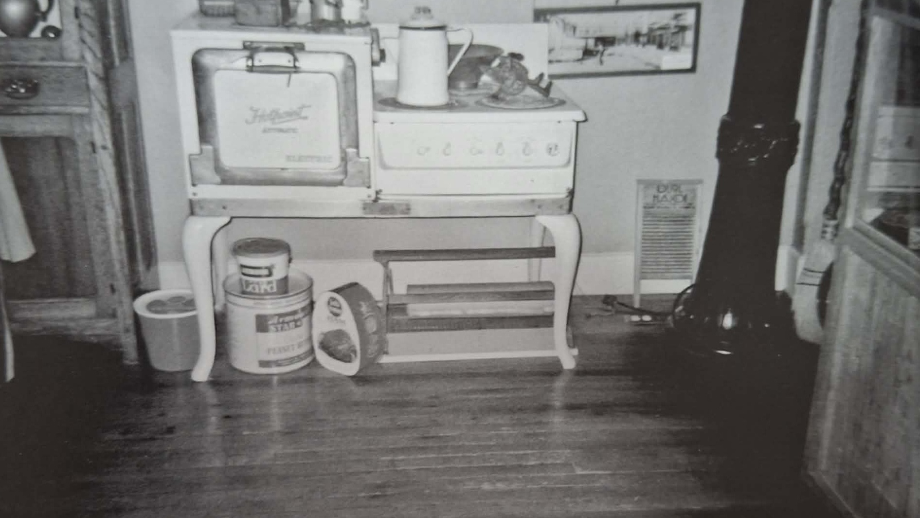 Sporák ze začátku 20. století v  muzeu Historické společnosti.