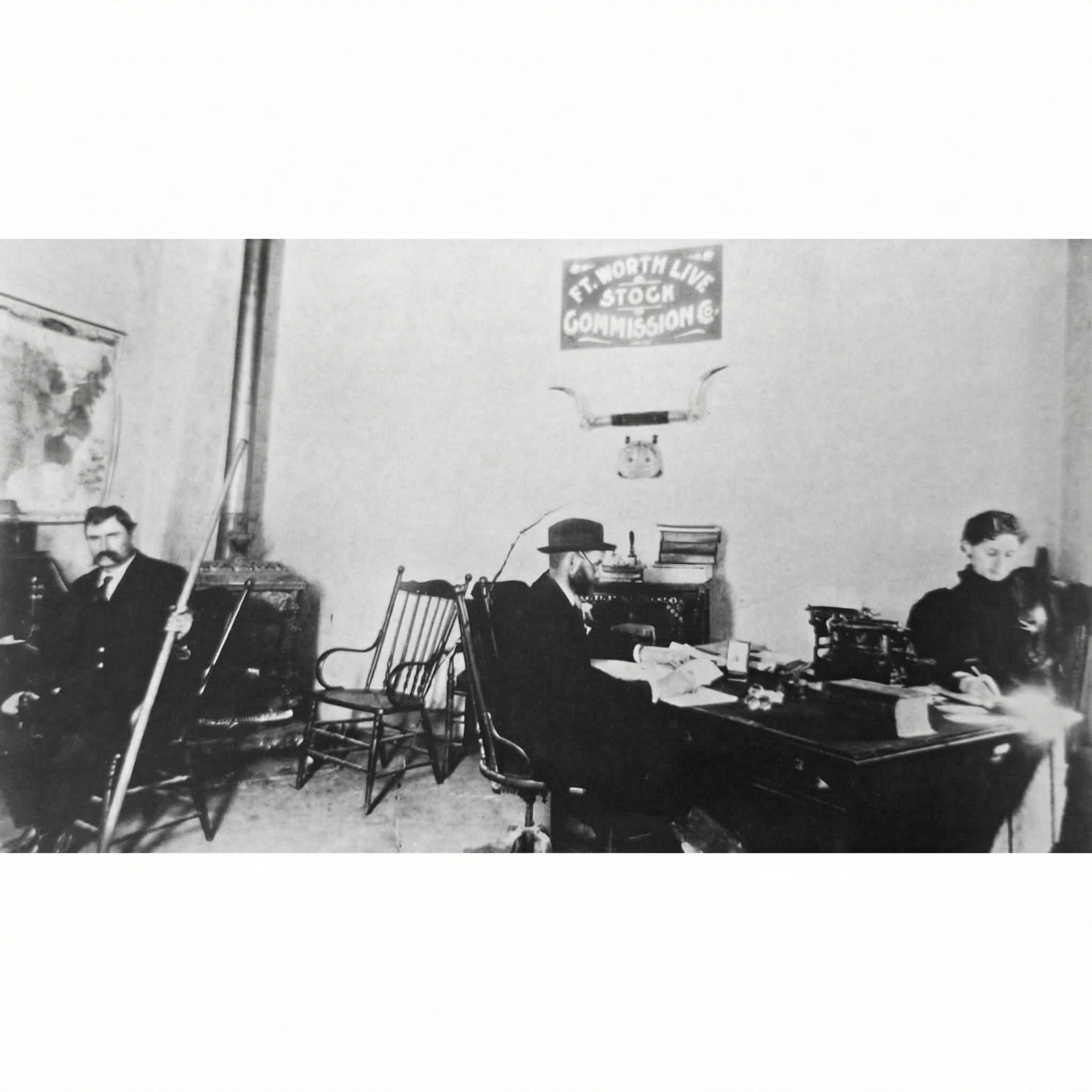 Kancelář v budově Live Stock Exchange.