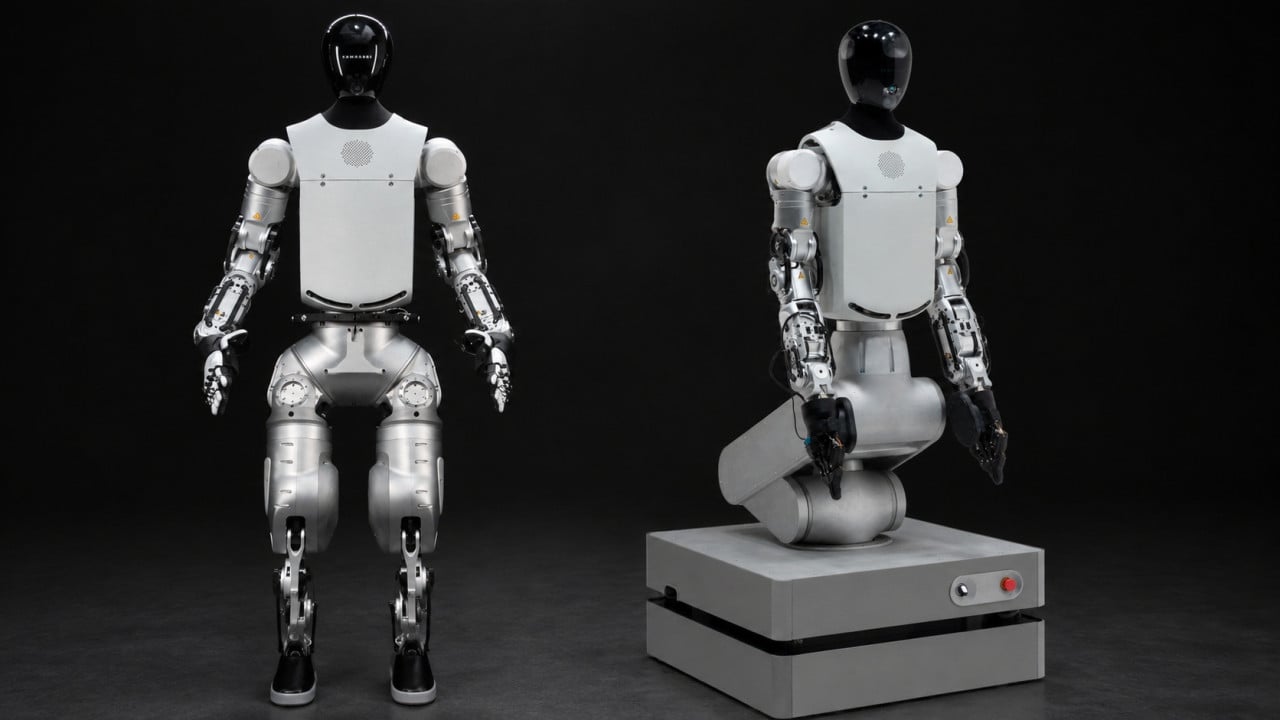 Dva humanoidní roboti SKL Robotics.