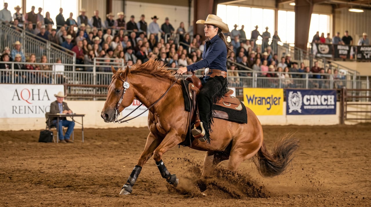 Co je reining? Pravidla, sliding stopy, spiny i historie