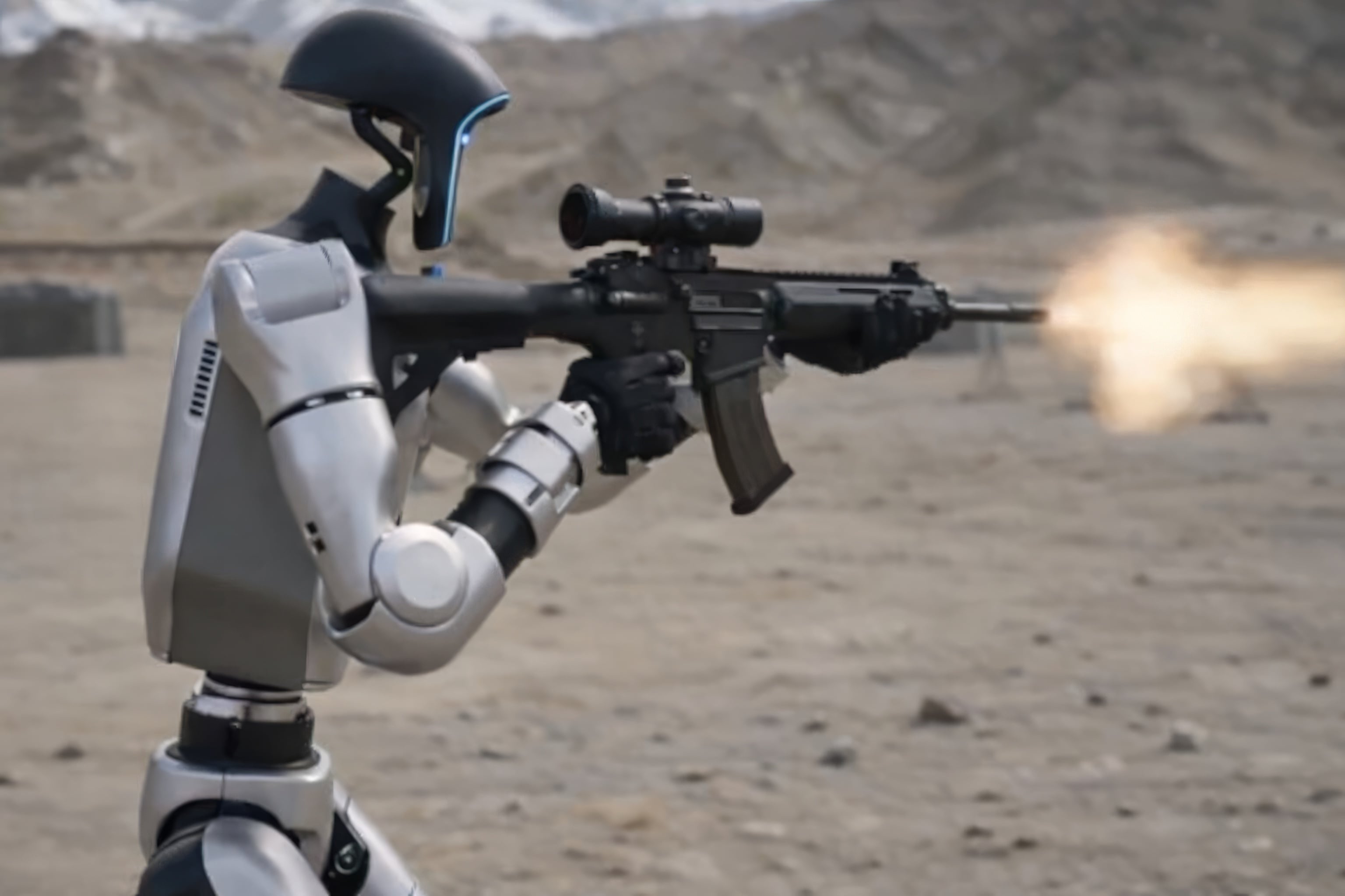 Virální videa o čínských robotech s puškami: Deepfake, nebo předzvěst budoucnosti?