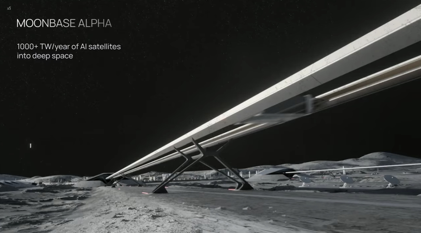 Muskova SpaceX plánuje měsíční továrnu na výrobu satelitů s AI