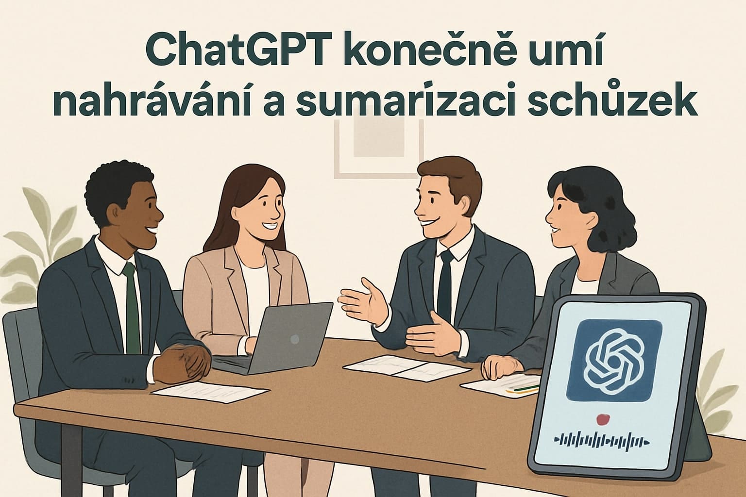 ChatGPT konečně umí nahrávání a sumarizaci schůzek