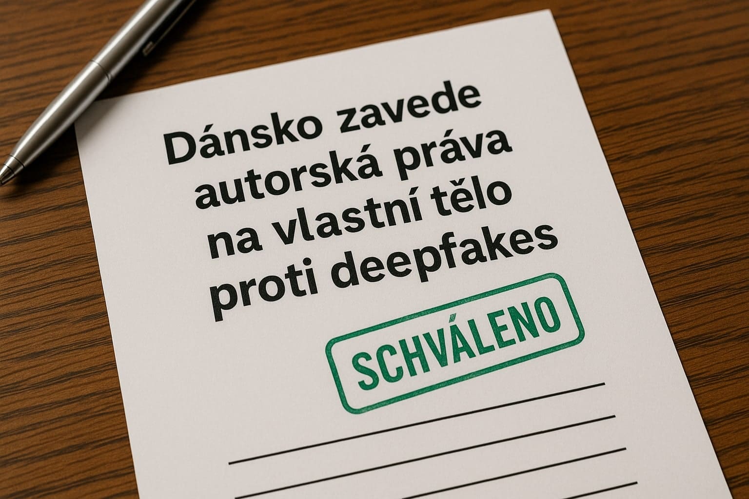 Dánsko zavede autorská práva na vlastní tělo proti deepfakes