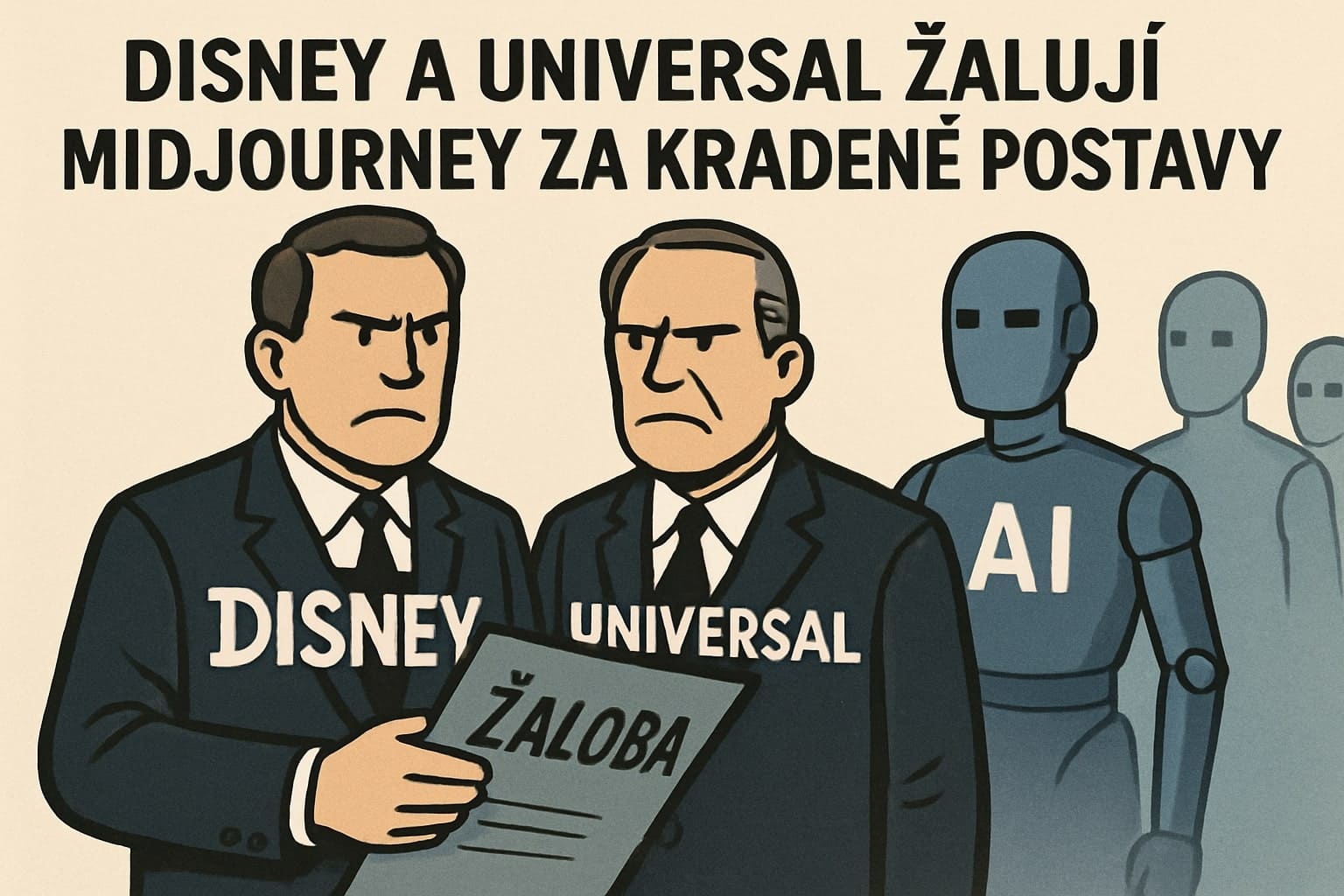 Disney a Universal žalují Midjourney za kradené postavy