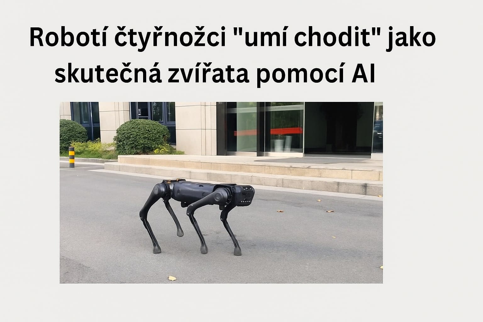 Robotí čtyřnožci "umí chodit" jako skutečná zvířata pomocí AI