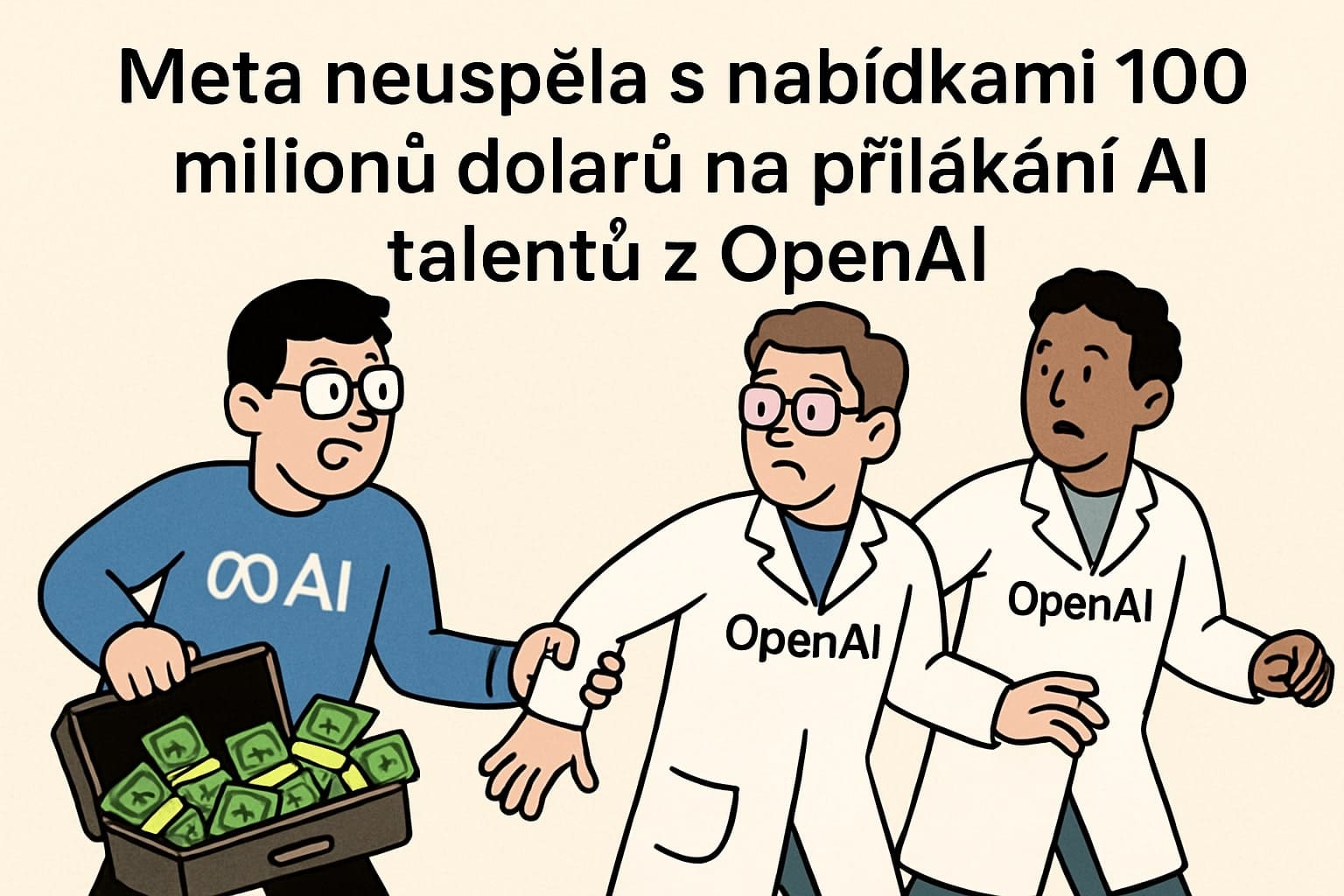 Meta se pokusila přetáhnout talenty z OpenAI za stovky milionů