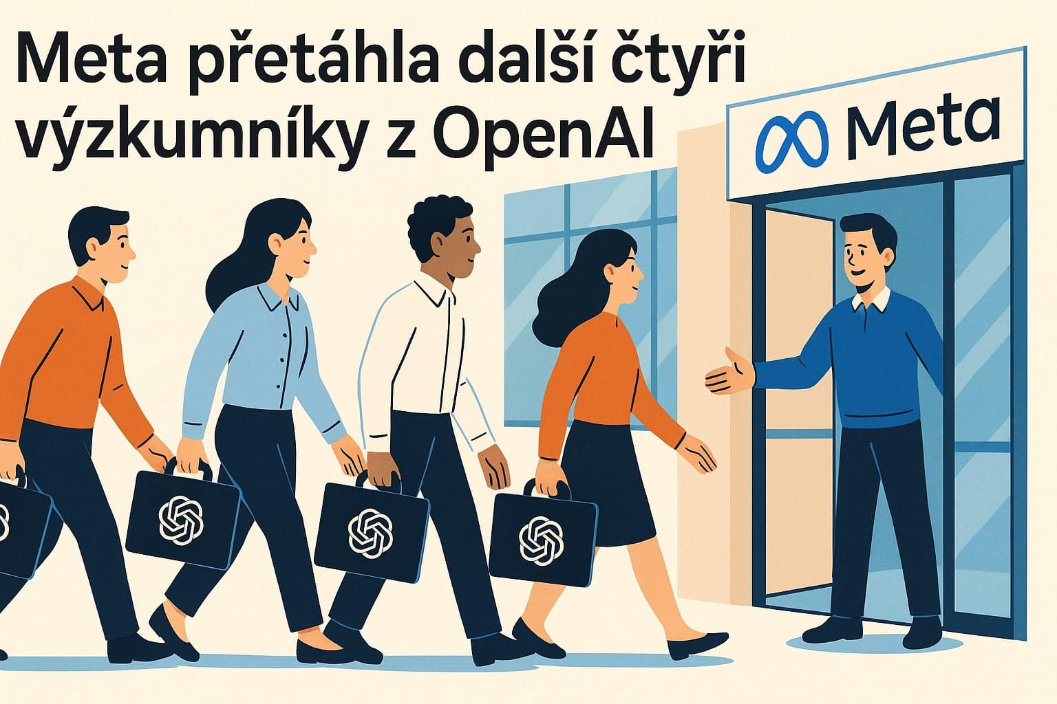 Meta posiluje: Přetáhla další čtyři výzkumníky od OpenAI za vysoké odměny