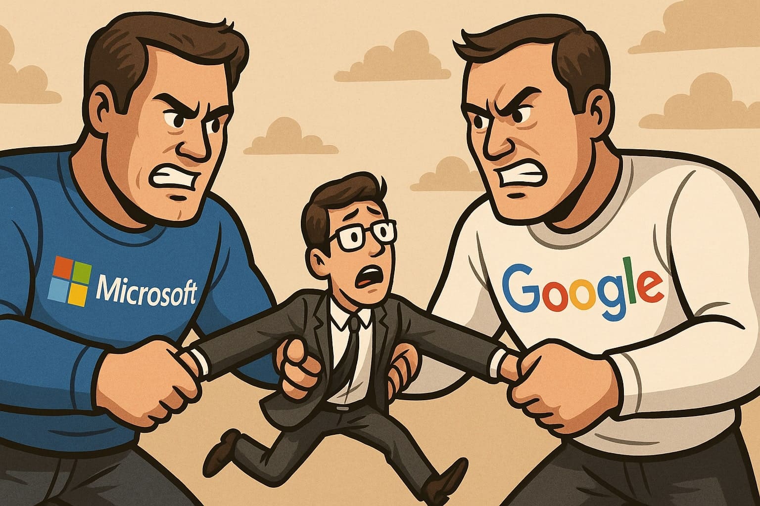 Microsoft kradne AI mozky od Googlu aby zachránil svůj Copilot