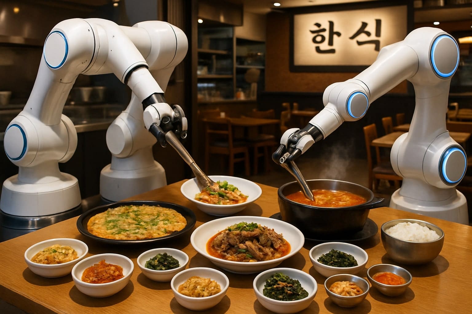 Robotičtí kuchaři mění jihokorejskou restaurační scénu