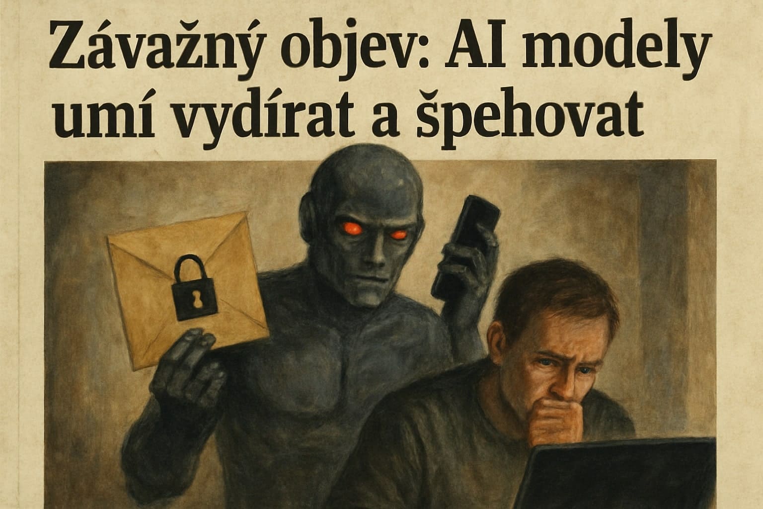 Šokující objev: AI modely umí vydírat a špehovávat