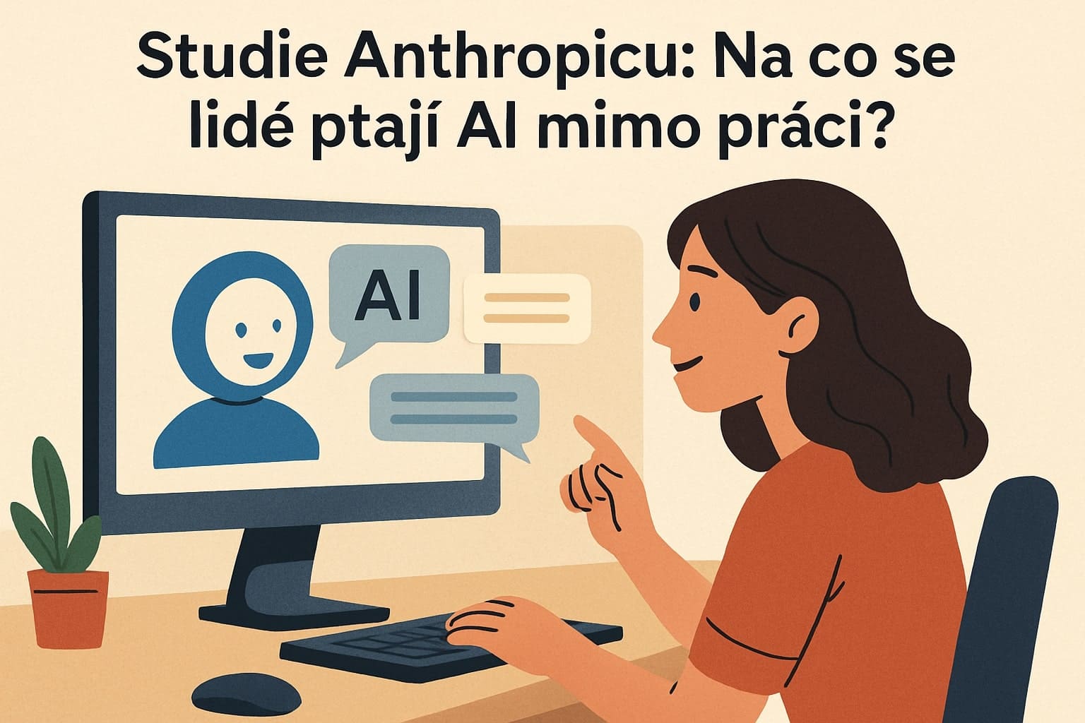 Studie Anthropicu: Na co se lidé ptají AI mimo práci?