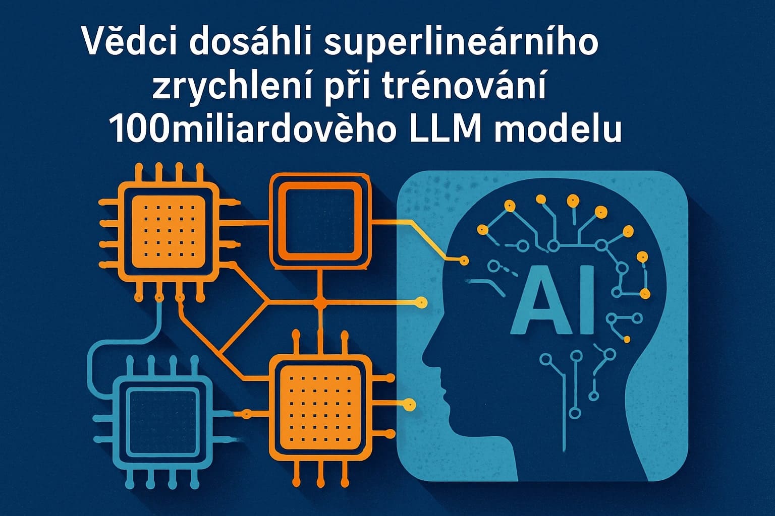 Vědci dosáhli superlineárního zrychlení při trénování 100miliardového LLM modelu