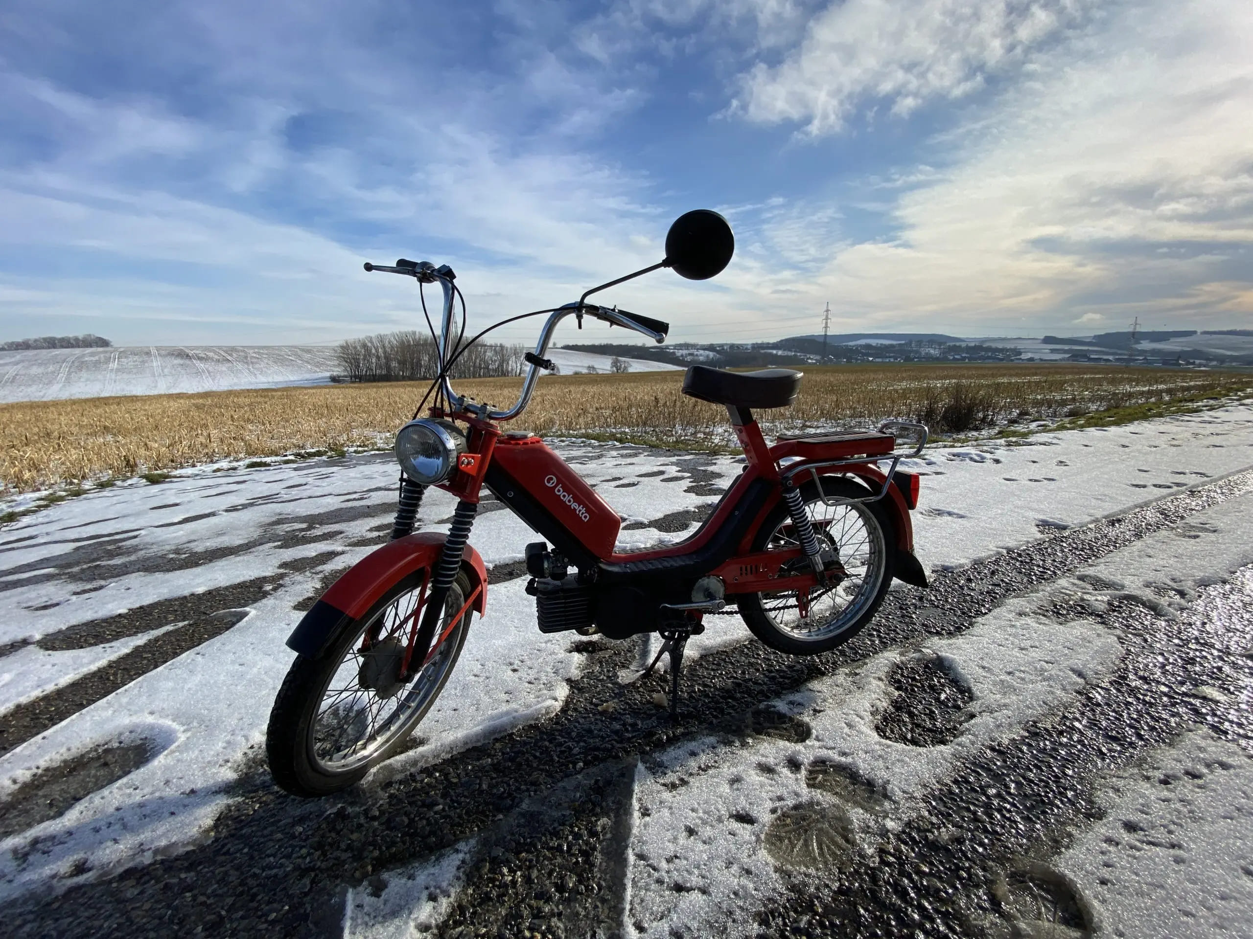 Zimní nebo spíše „skoro“ jarní vyjížďka na Babettě 210
